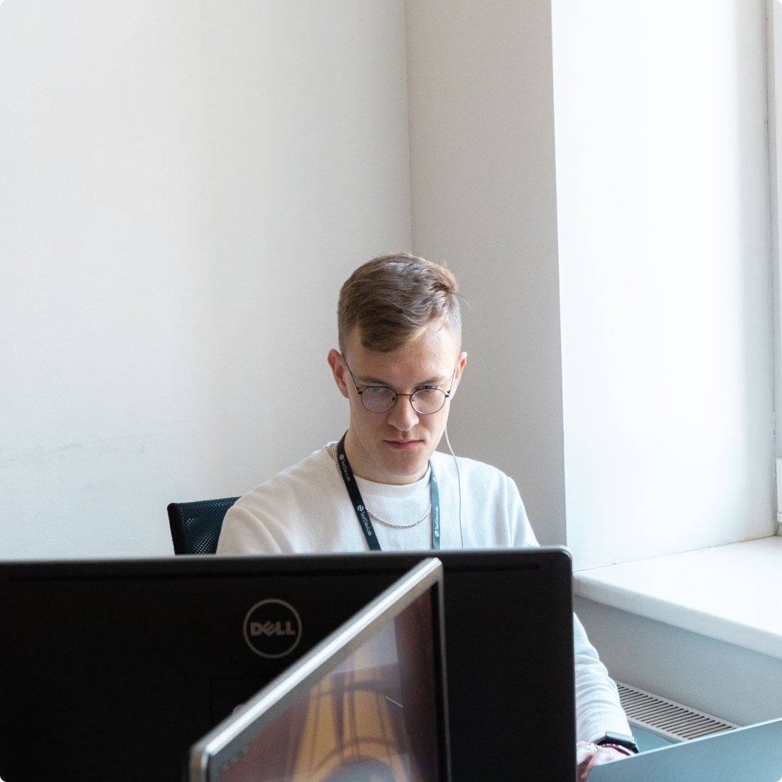 Software engineer working on a project.