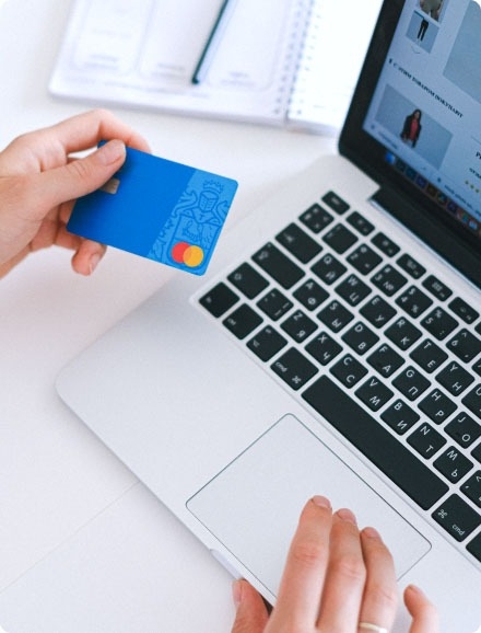 Two people making a payment transaction.