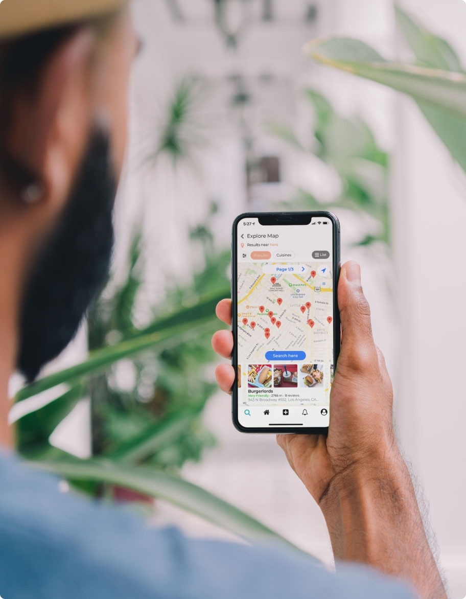 A person looking at a map on a mobile phone.