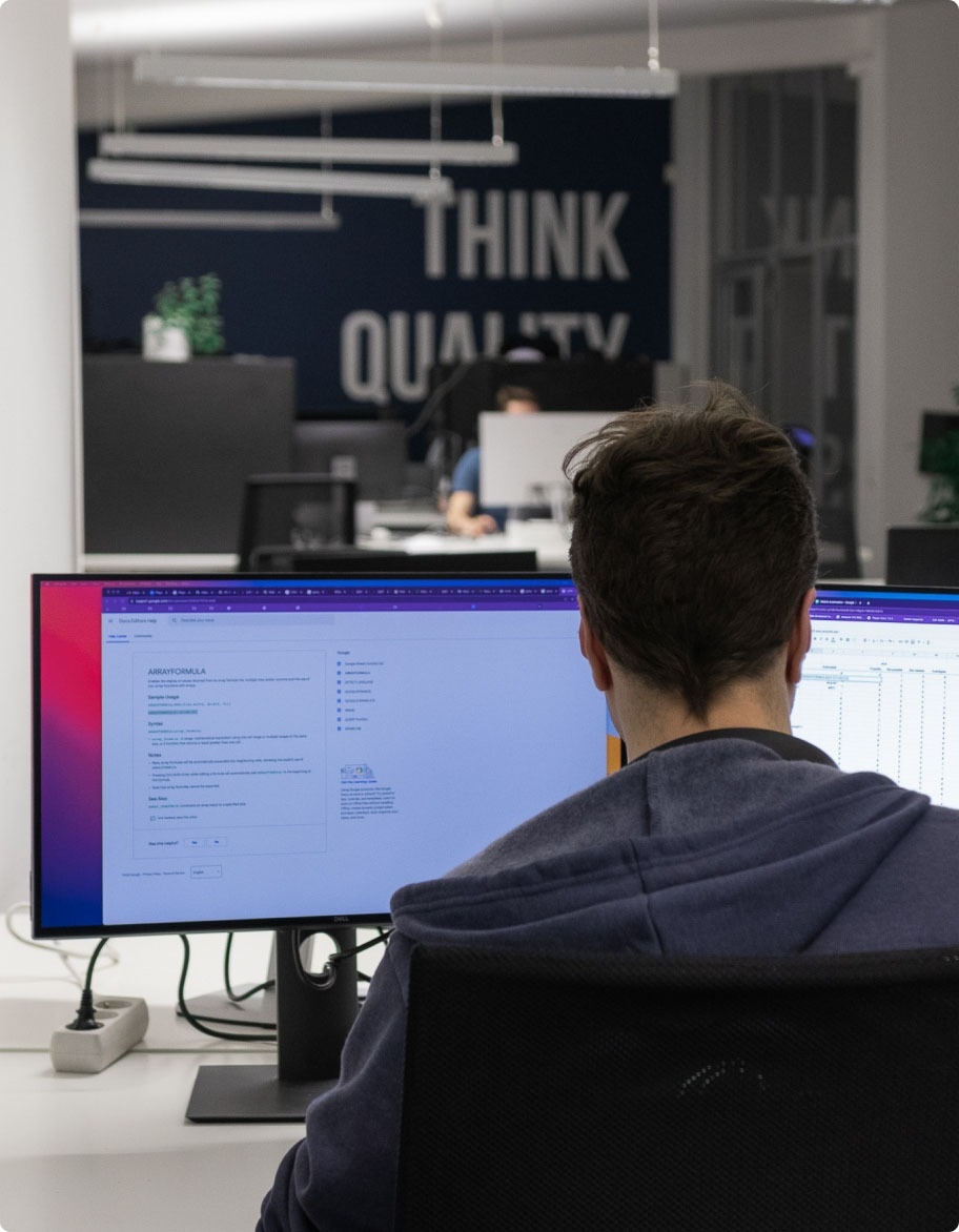 Software QA engineer working on a report for a performance testing project.