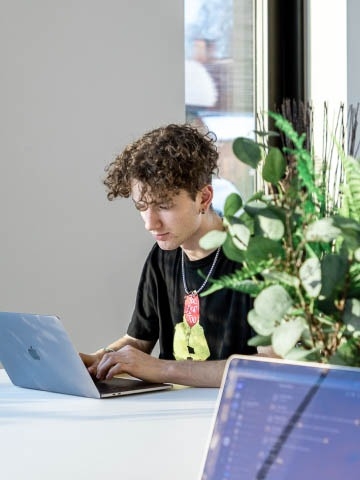 Software engineer working on a project.