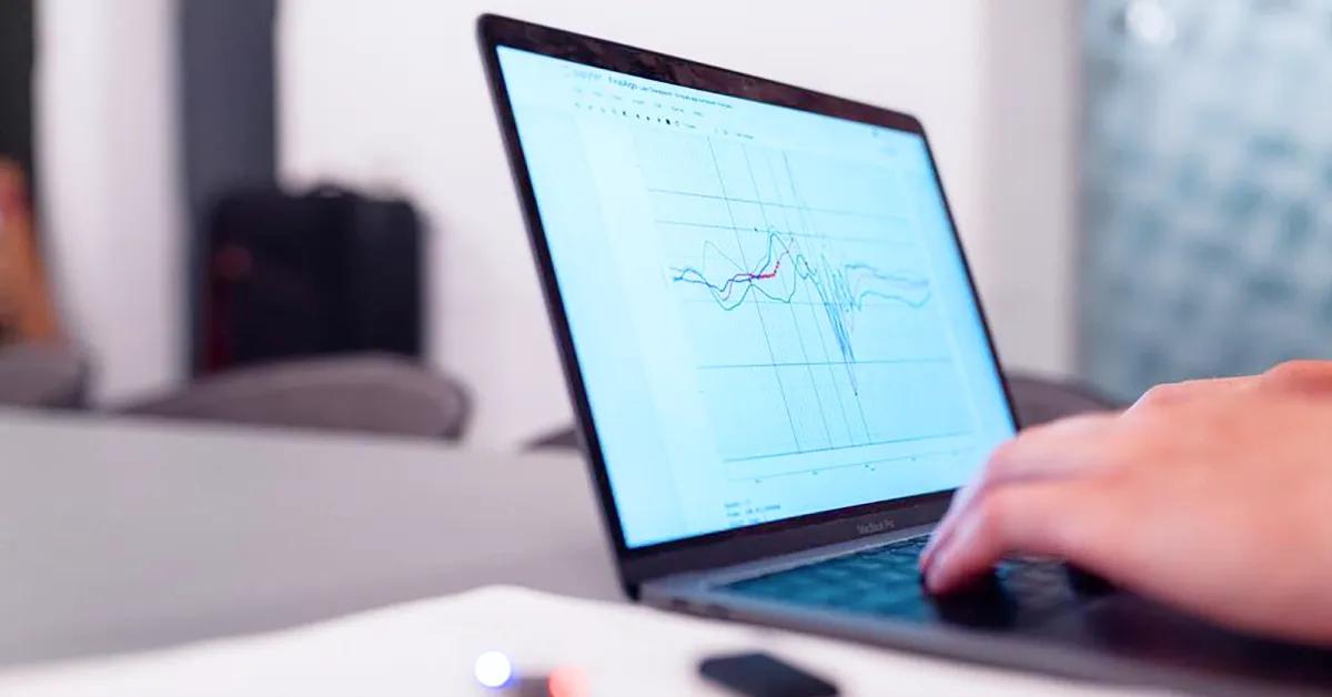 Graph on a computer screen