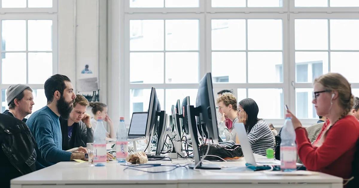 Team of software engineers in an office
