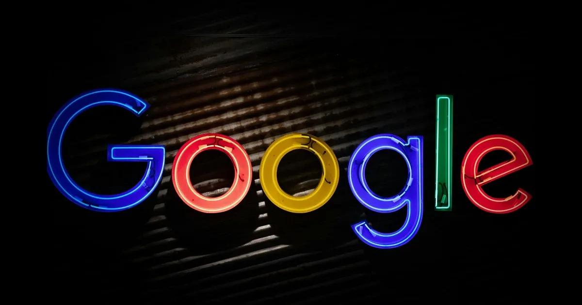 Google neon logo