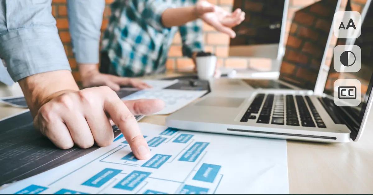 Two men going through a checklist.