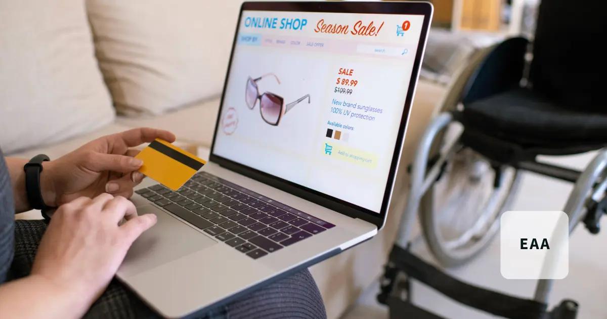 Woman shopping online.